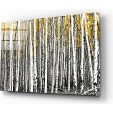Insigne Sarı Orman Cam Tablo - 72X46 cm
