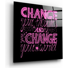 Insigne “change Your World” Cam Tablo - 40X40 cm