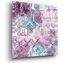 Insigne Mor Damask Cam Tablo - 60X60 cm