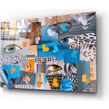 Insigne Soyut Karmaşa Cam Tablo - 72X46 cm