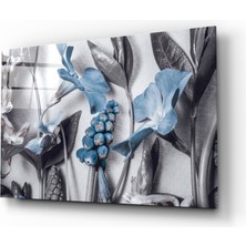 Insigne Mavi Çiçekler Cam Tablo - 72X46 cm