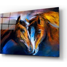 Insigne Atlar Cam Tablo - 72X46 cm