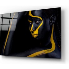 Insigne Altın Kadın Cam Tablo - 72X46 cm