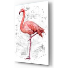 Insigne Flamingo Cam Tablo - 72X46 cm