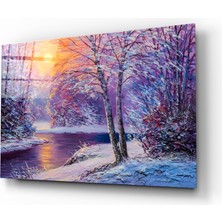 Insigne Bir Kış Günü Cam Tablo - 72X46 cm