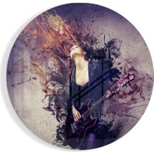 Insigne Gitar Ruhu Cam Tablo - 60X60 cm