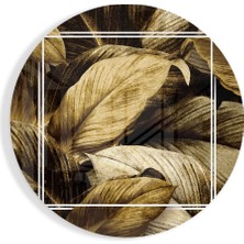 Insigne Yaprak Cam Tablo - 60X60 cm