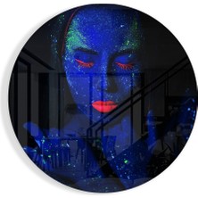 Insigne Neon Kadın Cam Tablo - 60X60 cm