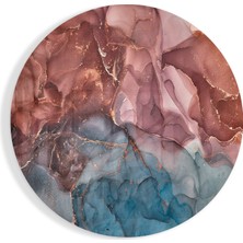 Insigne Turuncu Mermer Cam Tablo - 60X60 cm