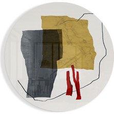 Insigne Soyut Parçalar Cam Tablo - 60X60 cm