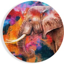 Insigne Fil Kuşağı Cam Tablo - 60X60 cm