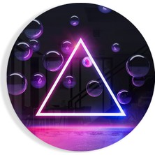 Insigne Neon Üçgen Cam Tablo - 60X60 cm