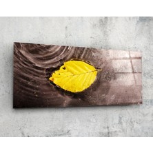 Insigne Sarı Yaprak 92X36CM Cam Tablo