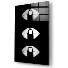 Insigne Dudaklar Cam Tablo - 110X70 cm