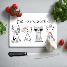 Insigne Be Awesome Uv Baskılı Cam Kesme Tablası 35X25 cm