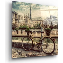 Insigne Bisiklet Cam Tablo - 40X40 cm