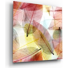 Insigne Renkli Yapraklar Cam Tablo - 40X40 cm