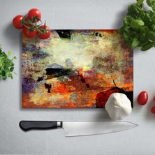 Insigne Soyut Uv Baskılı Cam Kesme Tablası 35X25 cm