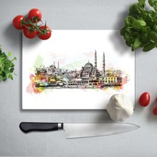Insigne Istanbul Uv Baskılı Cam Kesme Tablası 35X25 cm