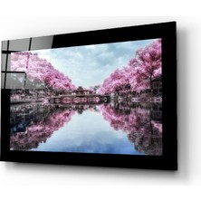 Insigne Sakura Ağaçları Cam Tablo - 110X70 cm