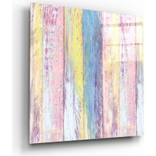 Insigne Ahşap Desenli Cam Tablo - 40X40 cm