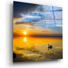 Insigne Gün Batımı Cam Tablo - 40X40 cm