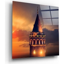 Insigne Galata Kulesi Cam Tablo - 40X40 cm