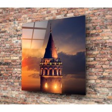 Insigne Galata Kulesi Cam Tablo - 40X40 cm