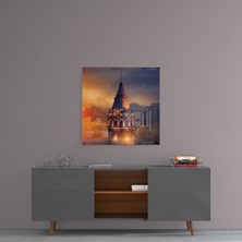 Insigne Galata Kulesi Cam Tablo - 40X40 cm