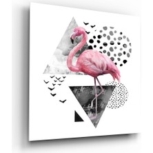 Insigne Flamingo Cam Tablo - 40X40 cm