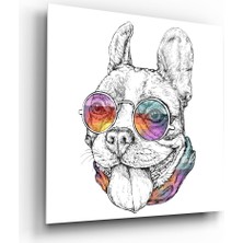 Insigne Köpek Cam Tablo - 40X40 cm