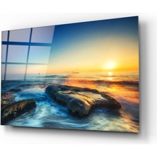 Insigne Deniz Manzarası Cam Tablo - 72X46 cm