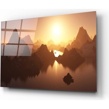 Insigne Dağ Cam Tablo - 72X46 cm