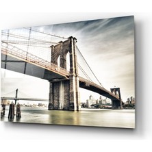 Insigne Brooklyn Köprüsü Cam Tablo - 72X46 cm
