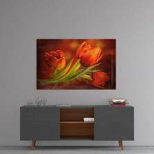 Insigne Çiçek Cam Tablo - 72X46 cm