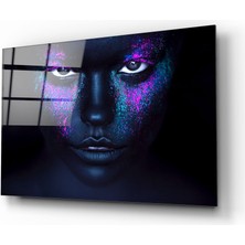 Insigne Kadın Portre Cam Tablo - 72X46 cm
