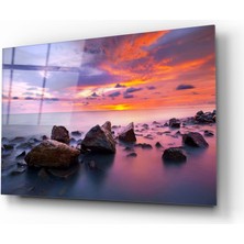 Insigne Denizde Gün Batımı Cam Tablo - 72X46 cm