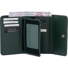 Tergan  Yeşil Hakiki Deri Kadın Cüzdan - S1CB00005788-N8U