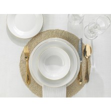 English Home Sirius Porselen 24 Parça 6 Kişilik Yemek Takımı 27-23-19-16 cm Gold