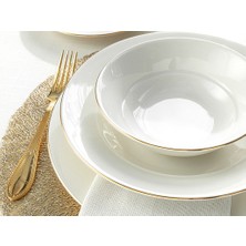 English Home Sirius Porselen 24 Parça 6 Kişilik Yemek Takımı 27-23-19-16 cm Gold