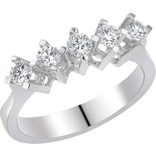 İryum 0.94 Karat Pırlanta Beştaş Yüzük