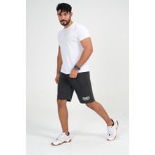 Rich Antrasit Spor Erkek Şort Bermuda  Pamuk