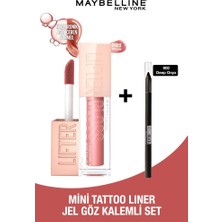 Maybelline New York Lifter Gloss 003 Moon + Mini Tattoo Liner Jel Göz Kalemli Set