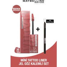 Maybelline New York Vinyl Ink + Mini Tattoo Liner Jel Göz Kalemli Set