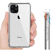 Apsuwa  Apple iPhone 12 Mini Kılıf Antishock Sert Kapak+Nano Glass Renksiz