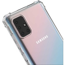 Apsuwa  Samsung Galaxy M31S Kılıf Antishock Sert Kapak+Nano Glass Renksiz