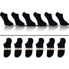 KBC Socks 6'lı Dikişsiz Bambu Terletmez Spor Erkek Kısa Bilek Çorap Seti / Kutulu Set / Full Siyah