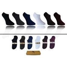 KBC Socks 6'lı Dikişsiz Bambu Terletmez Spor Erkek Kısa Bilek Çorap Seti / Kutulu Set / 6 Renk