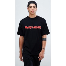 Nrage Iron Maiden Logo Oversize Tişört