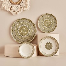 Bella Maison Mandala Porselen Çorba Kasesi Yeşil (14 cm)